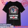 Official Houston Texans Skyline AFC South Division Champions 2023, Let?s Texans Texans T-Shirt official houston texans skyline afc south division champions 2023 lets texans texans t shirt Tee Shirt