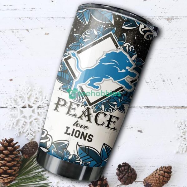 peace love detroit lions nfl tumbler for fans