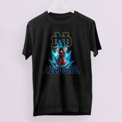 Son Goku Powering Up In Energy Notre Dame Fighting Irish Shirt