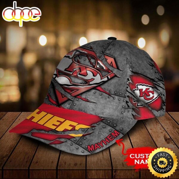 Kansas City Chiefs 3d Cap Nfl Superman Custom Name j7tiia