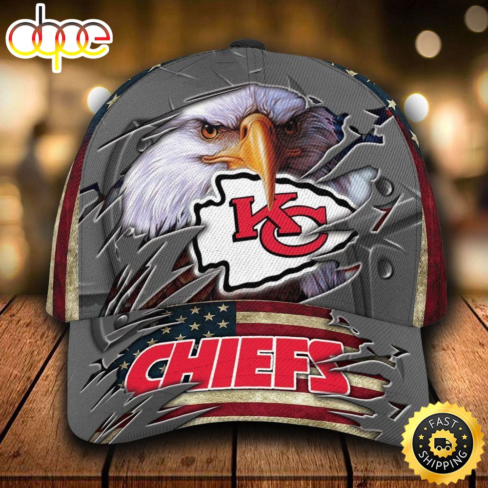 Nfl Kansas City Chiefs 3d Cap Classic Eagle Custom Name