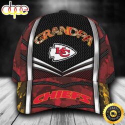 Nfl Kansas City Chiefs Grandpa Custom Name 3d Cap