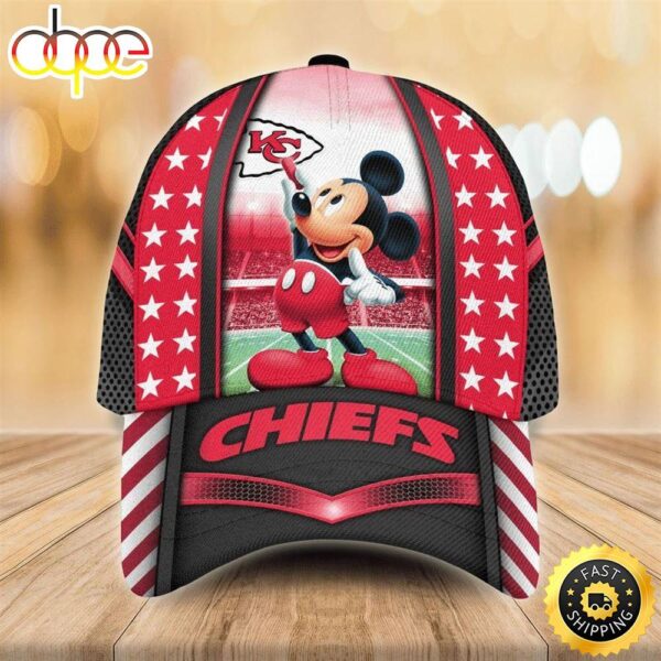 Nfl Kansas City Chiefs Mickey Mouse 3d 3d Cap znlmv4