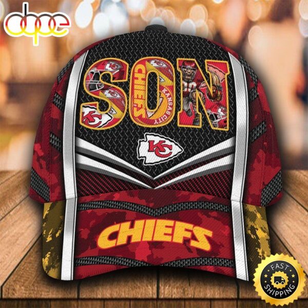 Nfl Kansas City Chiefs Son Custom Name 3d Cap rydtqh