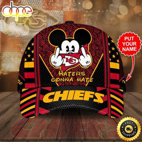Personalized Kansas City Chiefs Mickey Mouse Hater Gonna Hate All Over Print 3D Classic Baseball CapHat merpcm