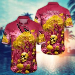 Arizona Cardinals Halloween Skull Pumpkin – NFL Hawaiian Shirt