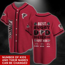 Atlanta Falcons NFL Personalized Custom Name Baseball Jersey Shirt