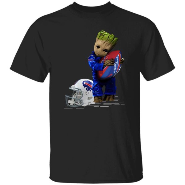 Baby Groot Hugging Buffalo Bills Shirt