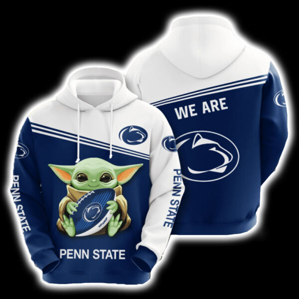 Baby Yoda Penn State Nittany Lions 3D Hoodie All Over Print