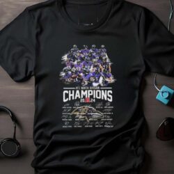 Baltimore Ravens all team afc north division champions signatures 2024 shirt