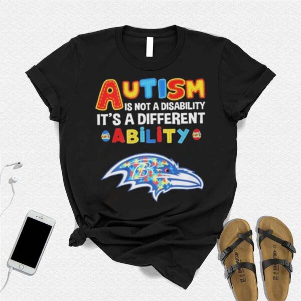 Baltimore Ravens NFL Autism Is Not A Disability 2024 Shirt