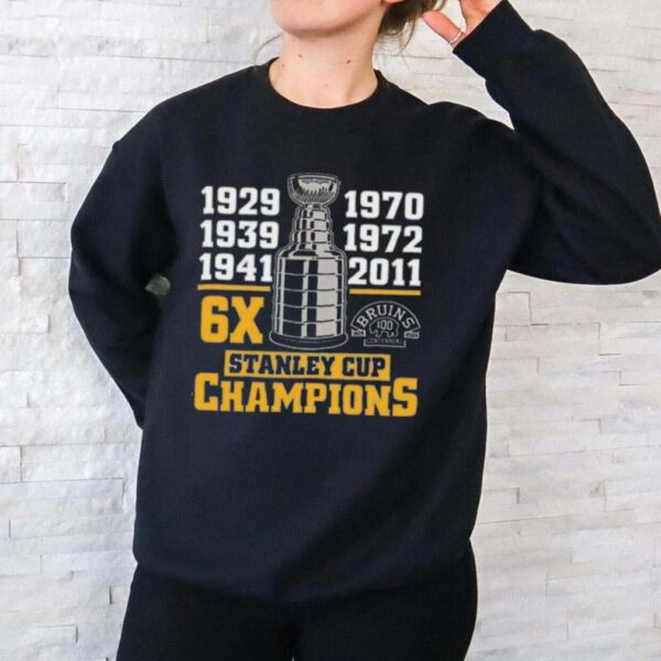 Boston Bruins Centennial 6x Stanley Champs Season Hockey 2024 T Shirt