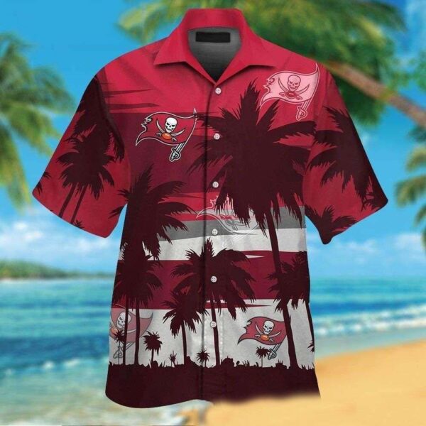 Buccaneers Twilight Palm NFL Tampa Bay Hawaiian Shirt Mens