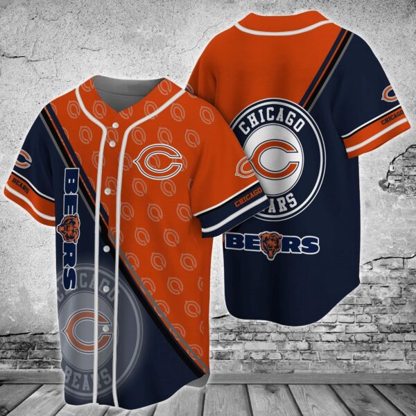 Chicago Bears NFL Baseball Jersey Shirt