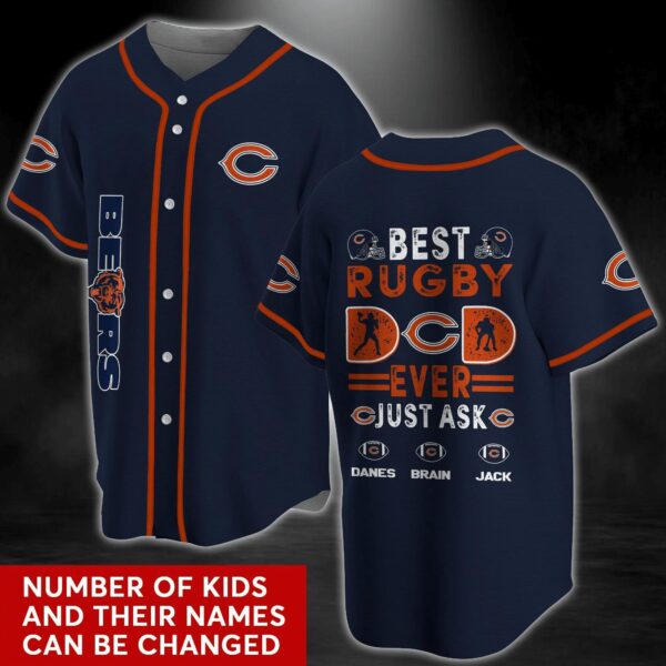 Chicago Bears NFL Custom Name Baseball Jersey Shirt 07