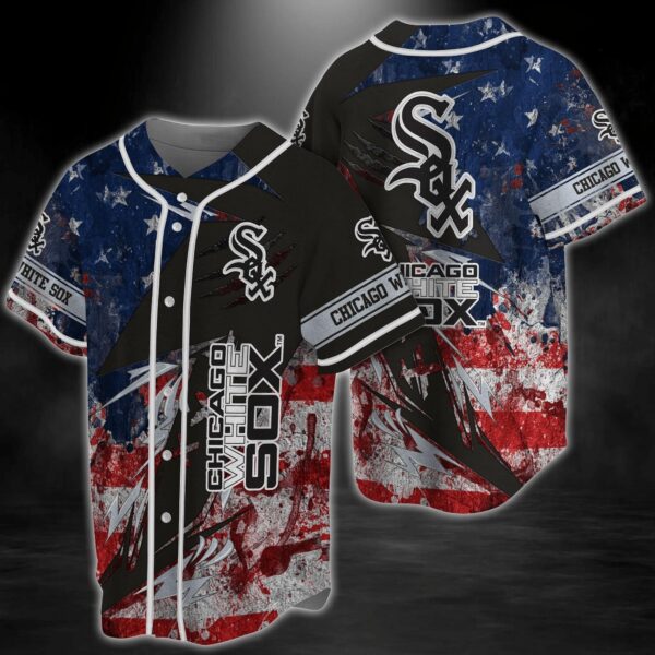 Chicago White Sox MLB Baseball Jersey Shirt US Flag