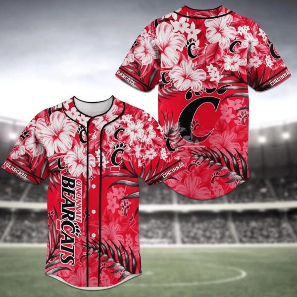 Cincinnati Bearcats NCAA Baseball Jersey Shirt Flower