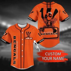 Cincinnati Bengals NFL Personalized Custom Name Baseball Jersey Shirt