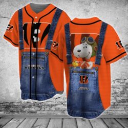 Cincinnati Bengals Snoopy NFL Baseball Jersey Shirt