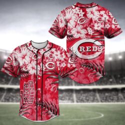 Cincinnati Reds MLB Baseball Jersey Shirt Flower