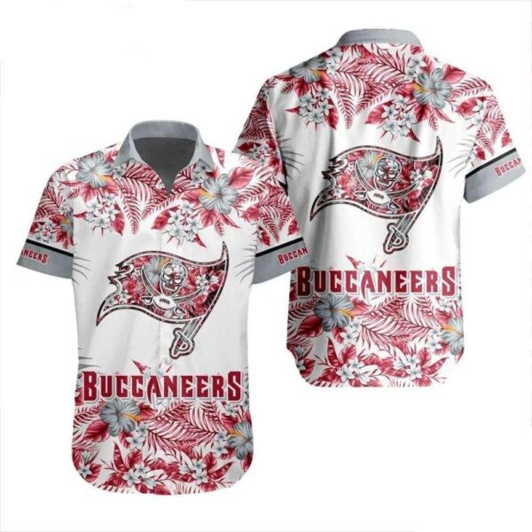 Classic White Floral Tampa Bay Buccaneers Hawaiian Shirt