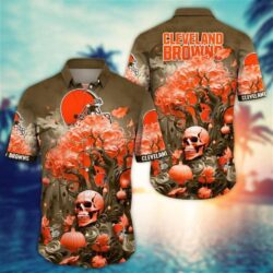 Cleveland Browns Halloween Skull Pumpkin – NFL Hawaiian Shirt