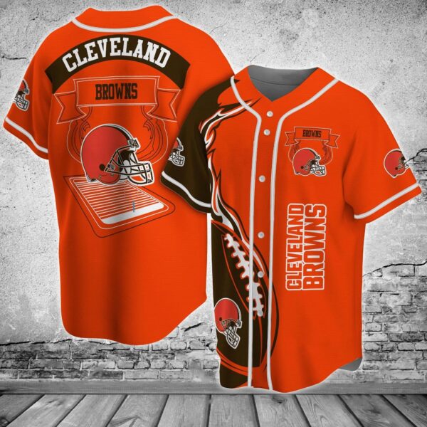 Cleveland Browns NFL Baseball Jersey Shirt Modern