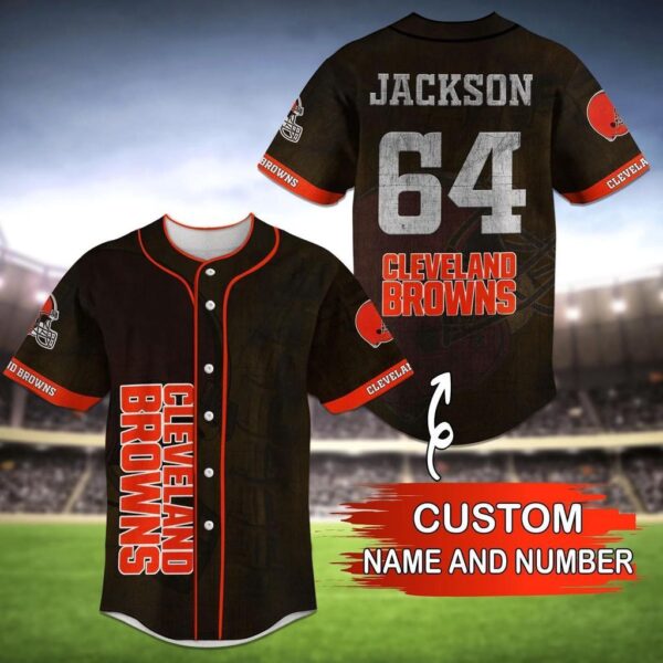 Cleveland Browns NFL Personalized Baseball Jersey Shirt