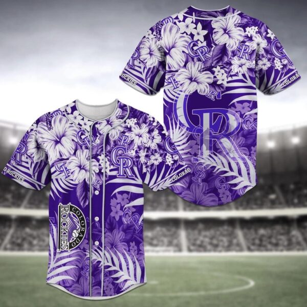 Colorado Rockies MLB Baseball Jersey Shirt Flower