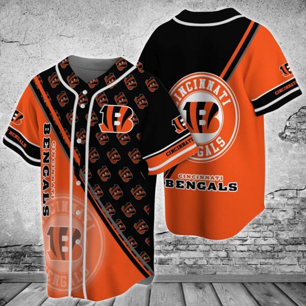 Customizable Cincinnati Bengals NFL Baseball Jersey Shirt