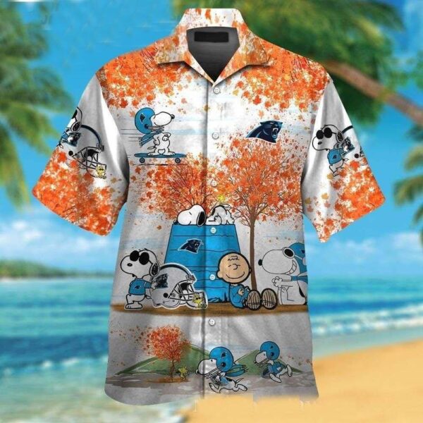 Cute Snoopy NFL Carolina Panthers Hawaiian Shirt For Autumn