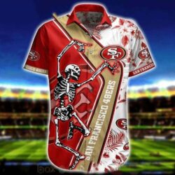 Dabbing Skeleton San Francisco 49ers Hawaiian Shirt