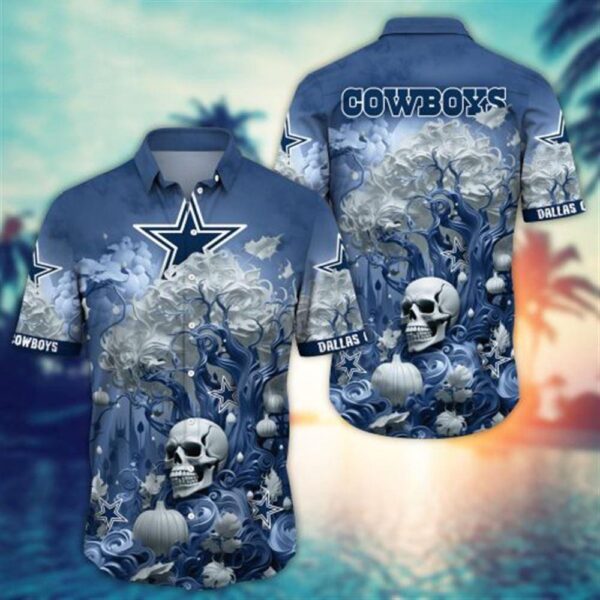 Dallas Cowboys Halloween Skull Pumpkin – NFL Hawaiian Shirt