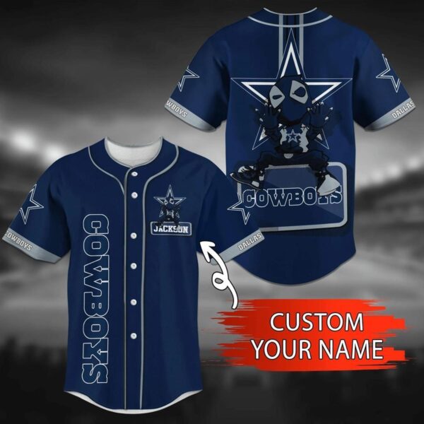 Dallas Cowboys NFL Custom Name Baseball Jersey Shirt