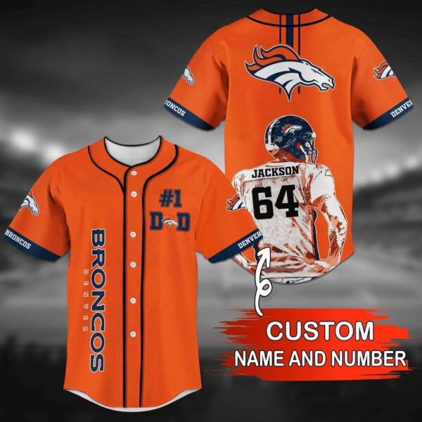 Denver Broncos NFL Baseball Jersey Shirt for Game Day