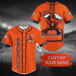 Denver Broncos NFL Baseball Jersey Shirt with Custom Name