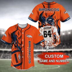 Denver Broncos Personalized Baseball Jersey Shirt for NFL Fans