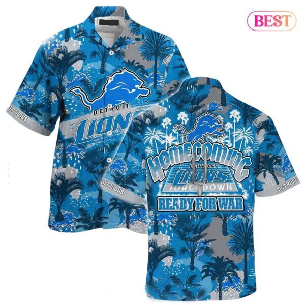 Detroit Lions NFL Beach Shirt For Sports Fans This Summer Hawaiian Shirt