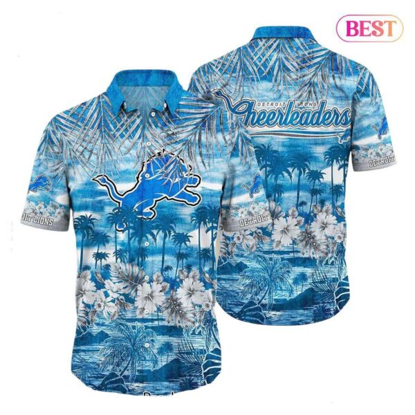 Detroit Lions NFL Hawaiian Shirt Style Tropical Pattern Summer For Awesome Fans