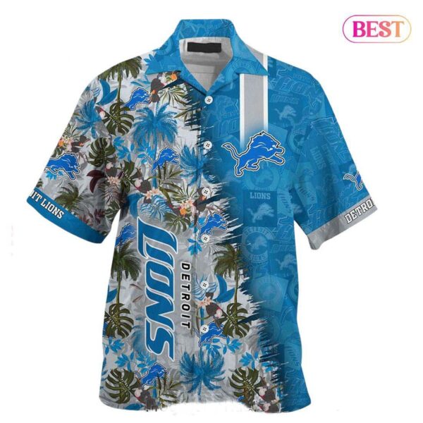 Detroit Lions NFL Team Football Beach Shirt Summer Button Down Hawaiian Shirt Fan Ever