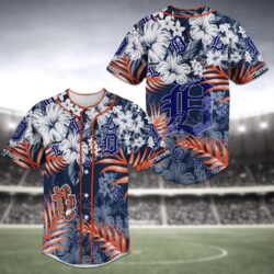 Detroit Tigers MLB Baseball Jersey Shirt Flower