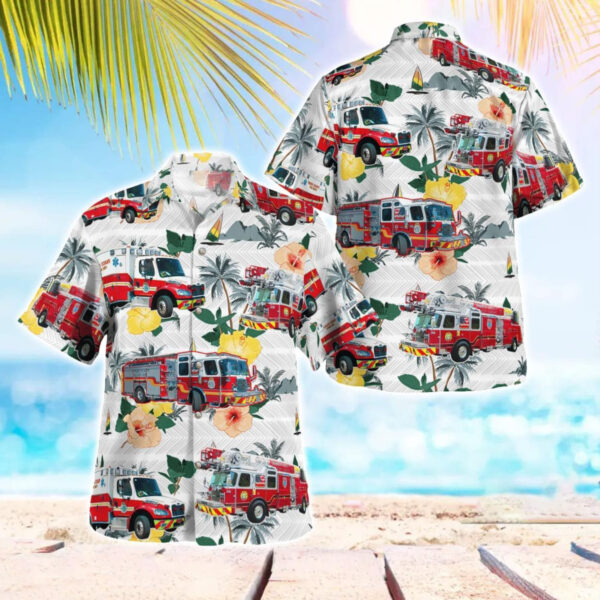 Florida, Pasco County Fire Rescue Aloha Hawaiian Shirt