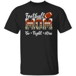 Football Mom Shirt, Football Mom Go Fight Win Leopard Shirt