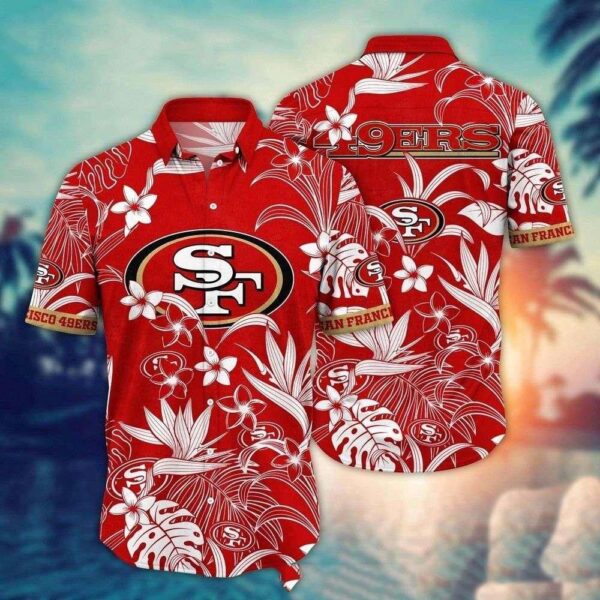 Gridiron Lei – San Francisco 49ers Tropical Hawaiian Shirt