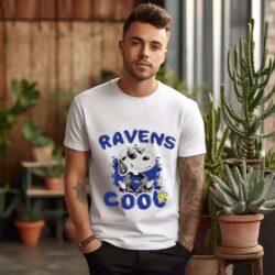 Happy Snoopy cartoon Baltimore Ravens cool logo 2024 shirt