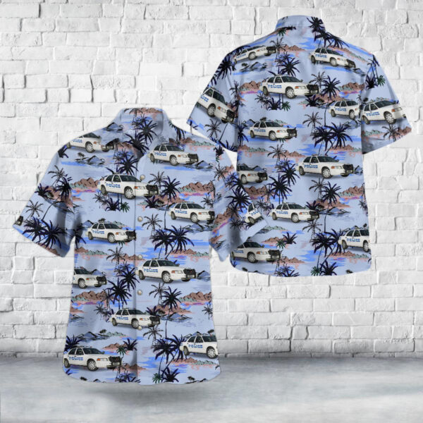 Hawkins, Texas Police Department Ford Crown Victoria Hawaiian Shirt