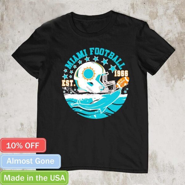 Helmet Miami Dolphins football est 1966 shirt