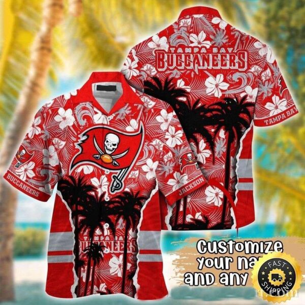 Hibiscus Haven Tampa Bay Buccaneers NFL Hawaiian Shirt