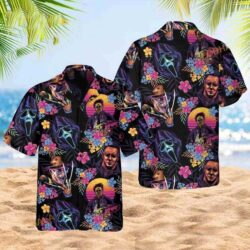 Horror Characters Halloween Hawaiian Shirt Scary Movie Tropical Beach Shirts