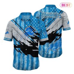 HOT TREND Detroit Lions NFL Football Hawaiian Shirt Short American Flag Print This Summer Gift For Fans